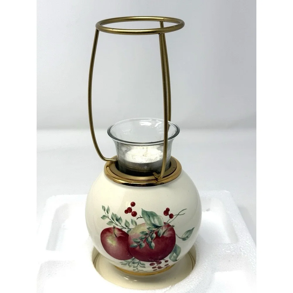 Lenox Williamsburg Boxwood and Pine Candle Lamp Tealight Votive Candleholder B